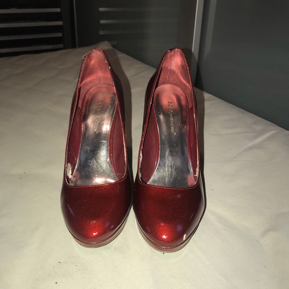 Bcbg red patent leather high heels